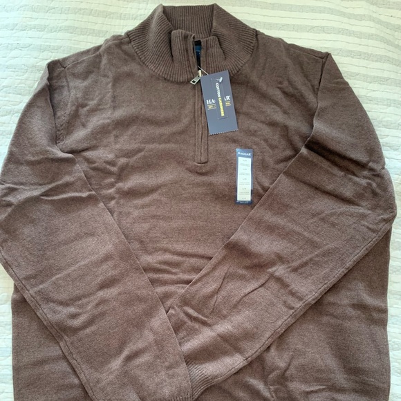 NWT Haggar Cashmere Quarter-Zip Sweater Size Large - Picture 6 of 7